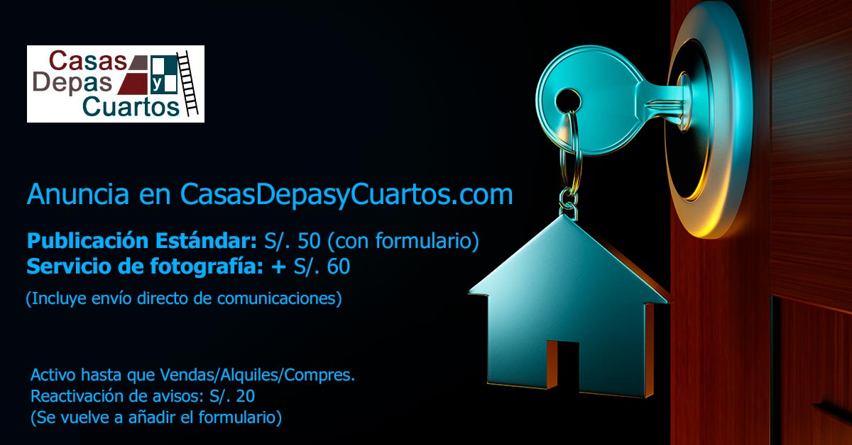 Anuncia en CasasDepasyCuartos.com para vender, comprar o alquilar inmuebles Anuncia en CasasDepasyCuartos.com para vender, comprar o alquilar inmuebles